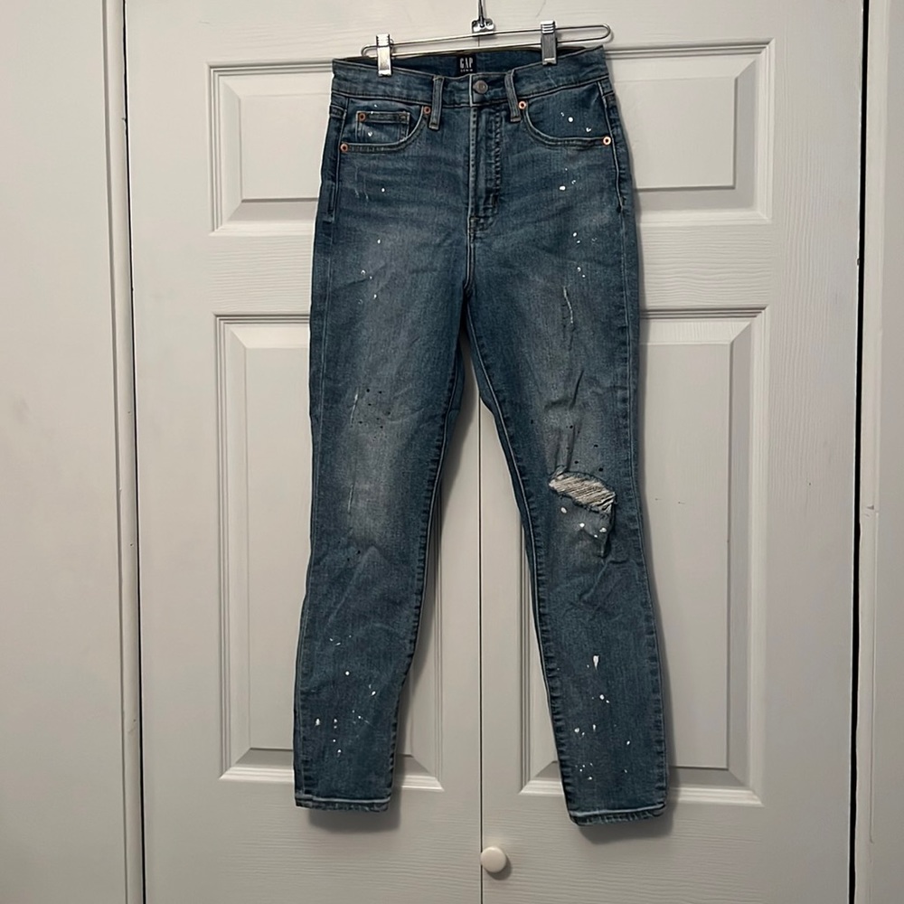 Paint splattered jeans